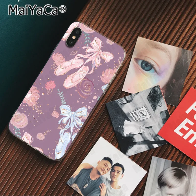 MaiYaCa красивые балерина девушка танцевальная обувь DIY Окрашенные красивый чехол для телефона для iphone 11 pro 8 7 66S Plus X XS MAX 5S SE XR
