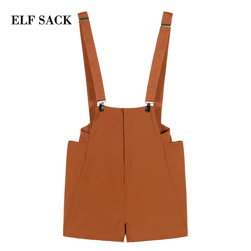 ELFSACK летние женские шорты мягкие модные элегантные британский стиль короткие