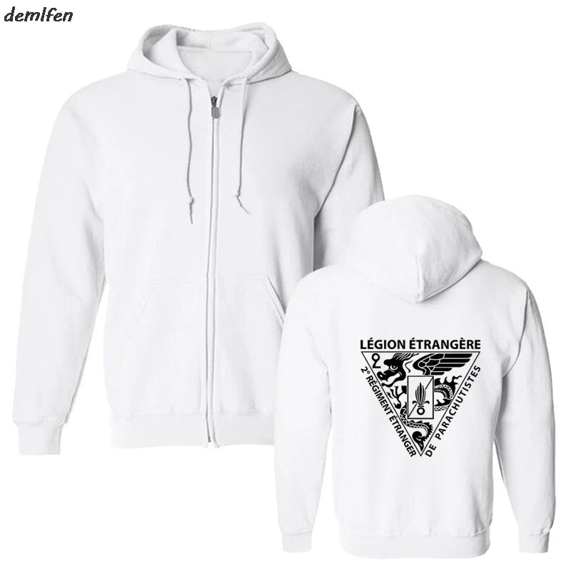 white2 Новые французские зарубежные легионы спецназа мировая война армия флисовые мужские толстовки с капюшоном куртка Толстовка Harajuku - Цвет: white2