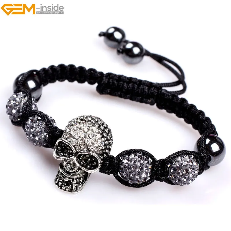 Драгоценный камень внутри 10 мм блестящий хрустальный шар бусины череп Крест