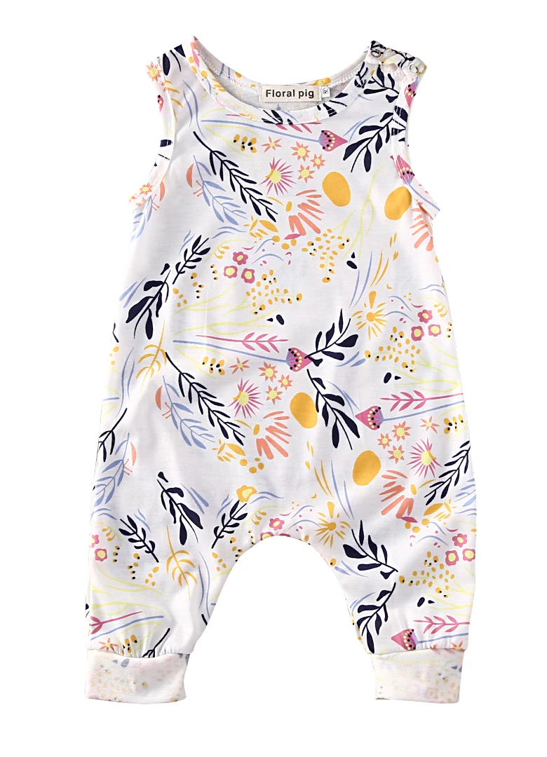 Детский комбинезон с цветочным принтом на возраст 0-24 месяца | Мать и ребенок