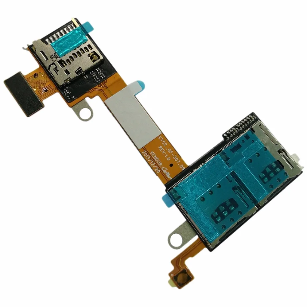 Micro SD карта и двойной SIM кард ридер гибкий кабель для Sony Xperia M2|Адаптеры карт| |