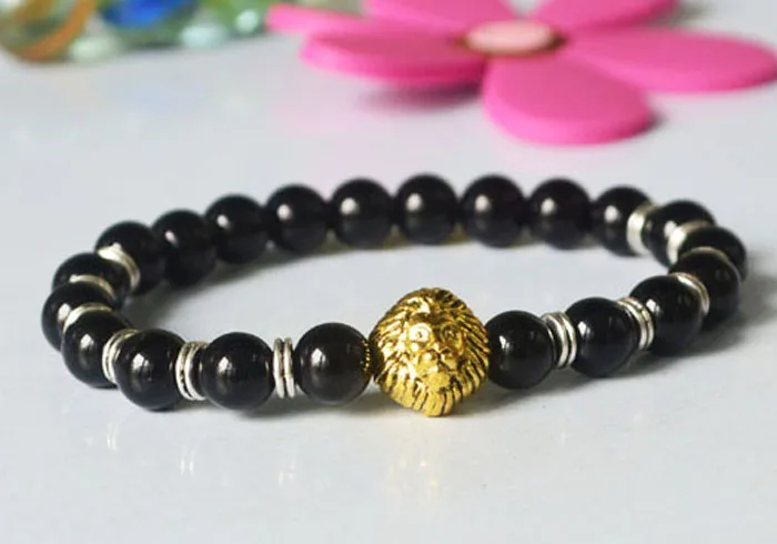 Лидер продаж модные женские туфли Для мужчин браслет камень ручной работы с