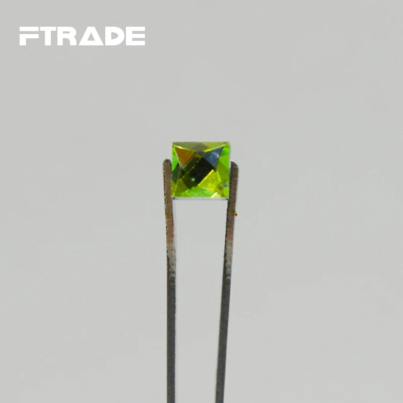 Более блестящие квадратные радужные стразы для платьев невесты 110 шт./лот 6x6 мм с