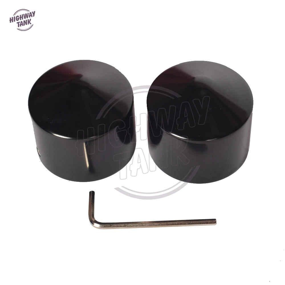

Black Motorcycle Front Axle Nut Cover Bolt case for Harley Touring Softail Road King Glide Dyna