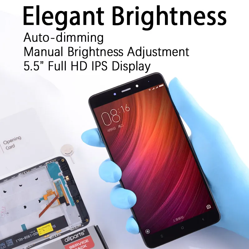 5,5 дюймов дисплей для Xiaomi Redmi Note 4 ЖК-сенсорный экран дигитайзер с рамкой ЖК-для Xiaomi Redmi Note 4 дисплей