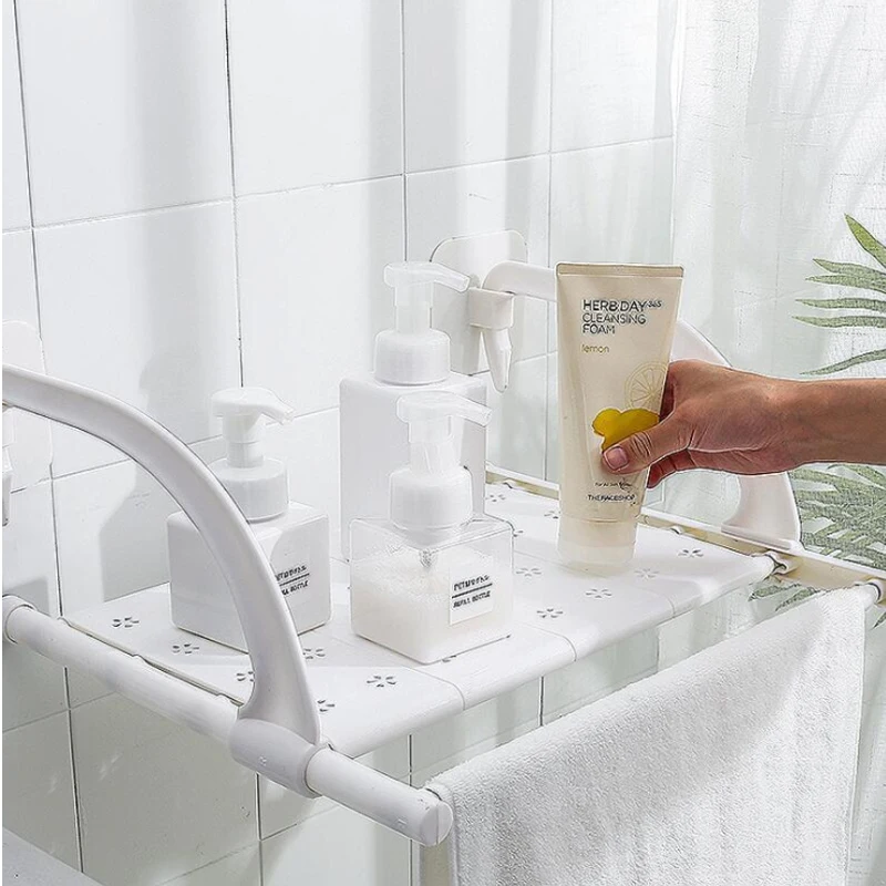 Ванная комната настенная полка вешалка с 2 присосками крючки станок и Пластик