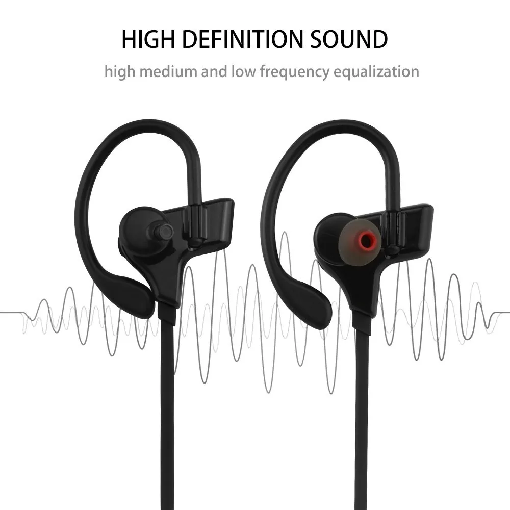 Bluetooth наушники Беспроводные водонепроницаемые Ушной крючок Стильная Спортивная