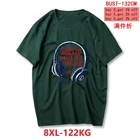 Футболка мужская с принтом, хлопок, свободная, с круглым вырезом, большие размеры 6XL 7XL 8XL