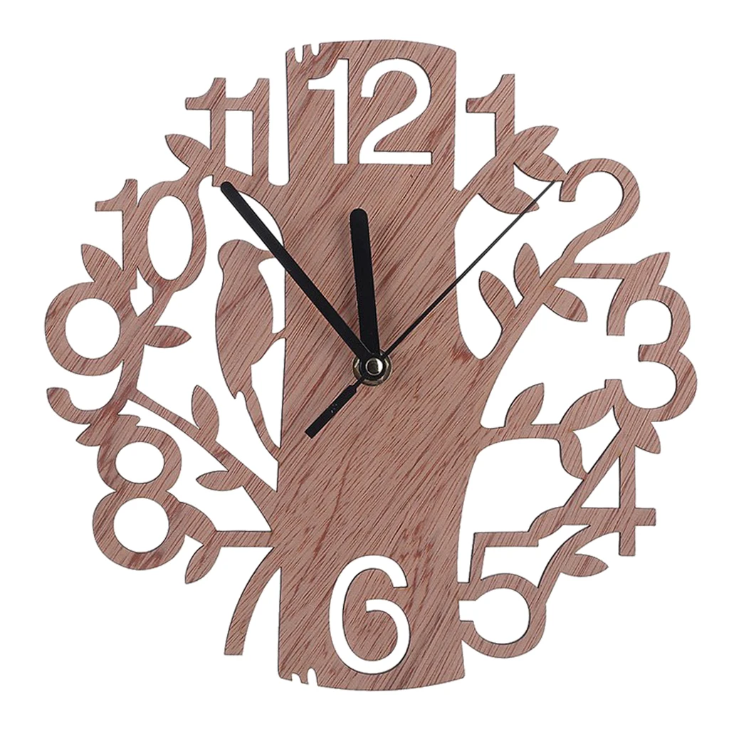Деревянные настенные часы диаметром 22 см с большим деревом дом для гостиной ТВ