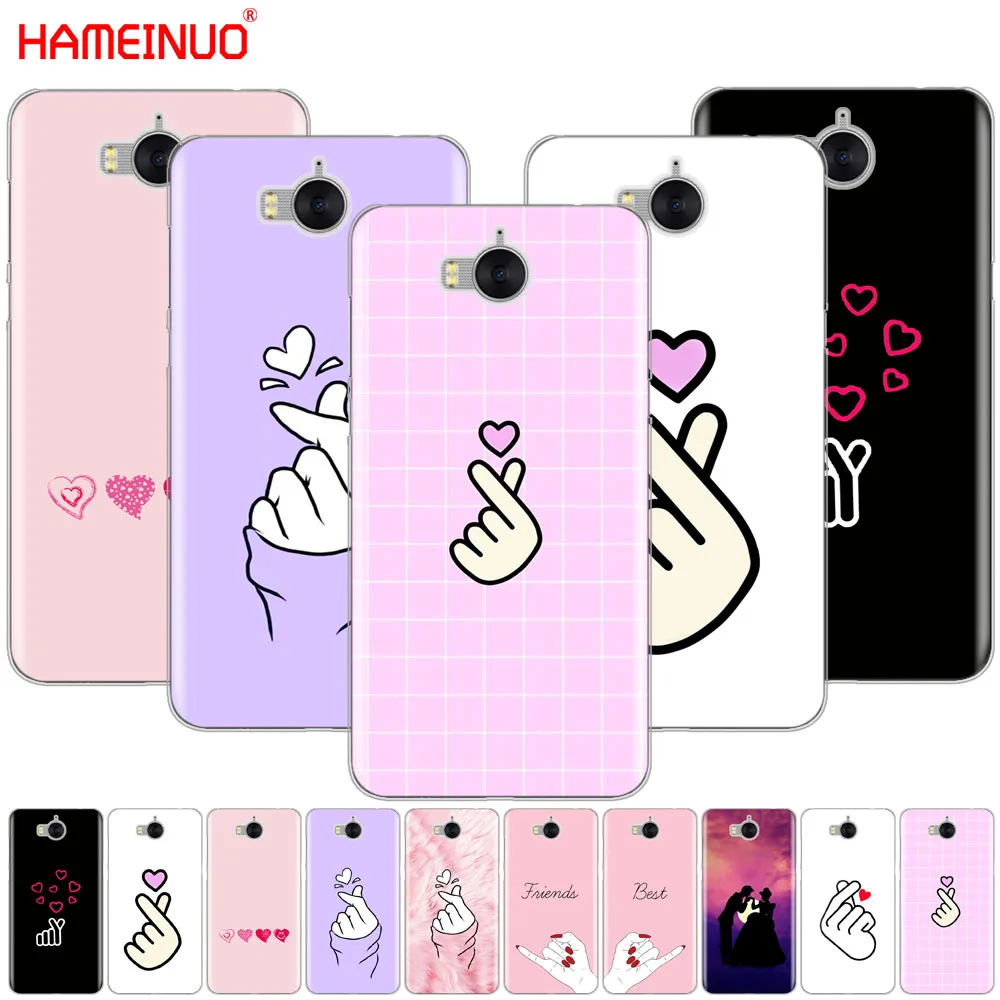 HAMEINUO чехол для сотового телефона с надписью Love on the finger huawei honor 3C 4X 4C 5C 5X 6 7 Y3 Y6 Y5 2 II
