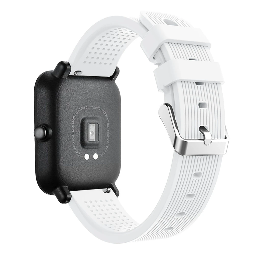 YUEDAER Белый силиконовый ремешок для Xiaomi Huami Amazfit Bip ремешок для часов сменный Браслет для Amazfit Bip Молодежный ремешок для часов