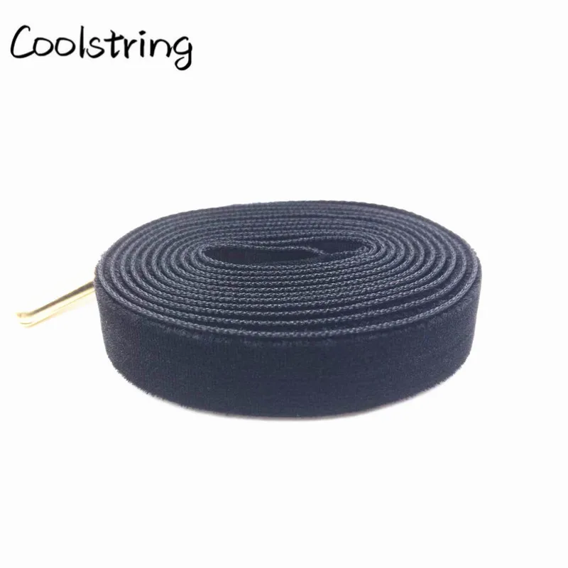 Coolstring Новые плоские односторонние вельветовые шнурки фантастические нейлоновые шнурки для обуви с металлическими наконечниками кроссовки спортивные шнурки