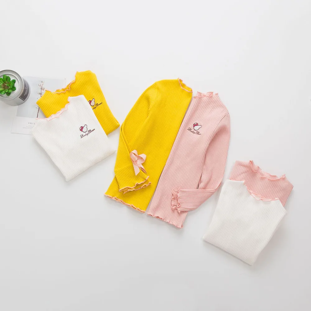 Детский осенне зимний свитер с длинным рукавом и бантом|Свитера| |