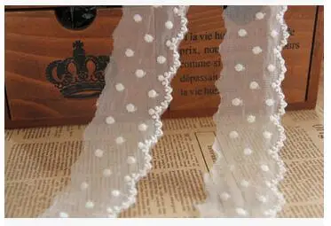 1 ярд/партия кружева в горошек вышитые для скрапбукинга обрезные одежды