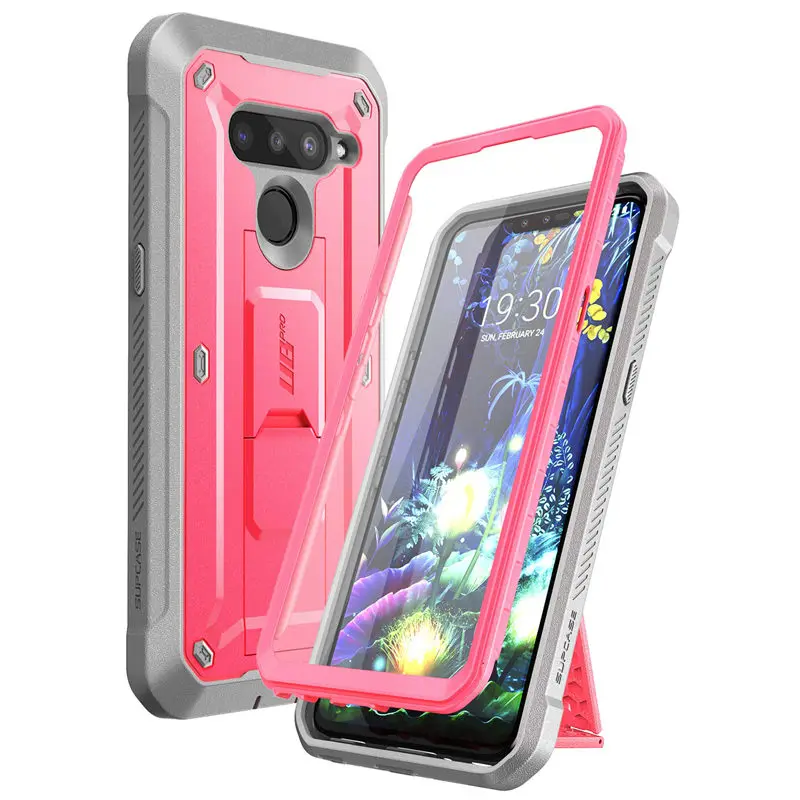 Pink Чехол SUPCASE для LG V50/LG V50 ThinQ 5G Case UB Pro сверхмощная прочная кобура для всего тела со встроенным протектором экрана - Цвет: Pink