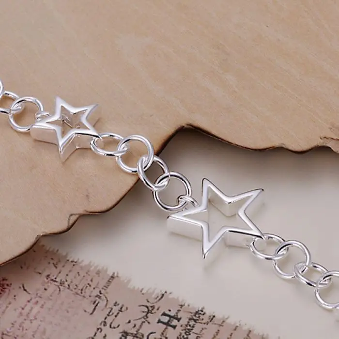 Изящный летний стильный посеребренный браслет ювелирные изделия из