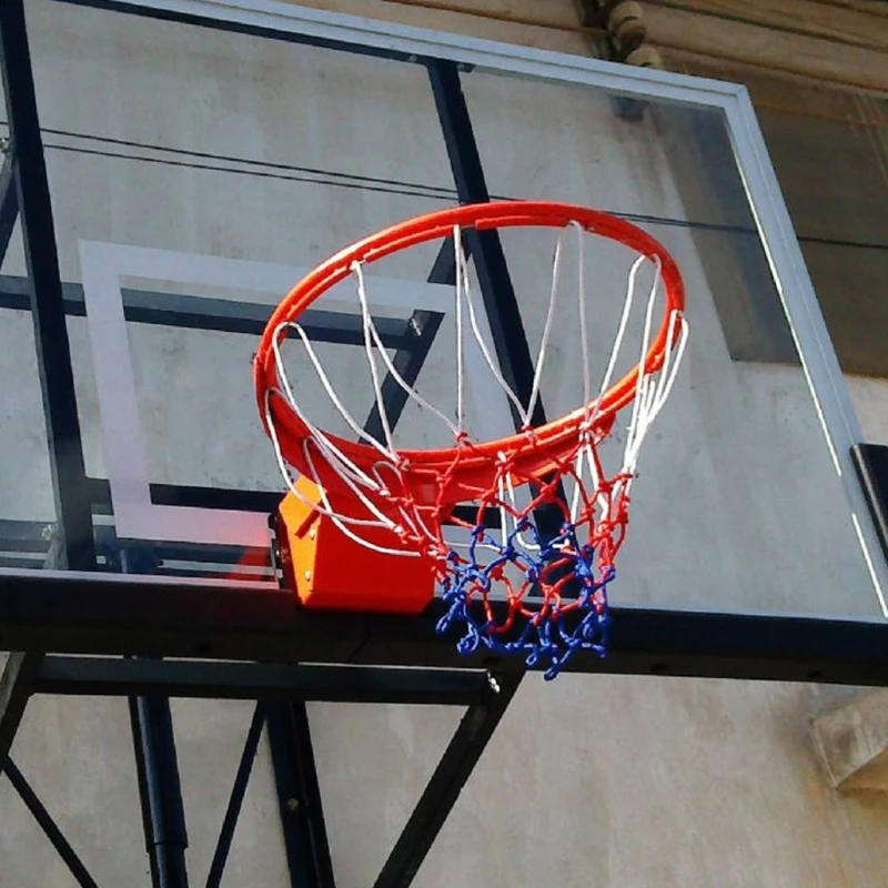 

Universal 5mm Red White Blue Basketball Net Nylon Hoop Goal Rim Mesh For Basketball Accessories
