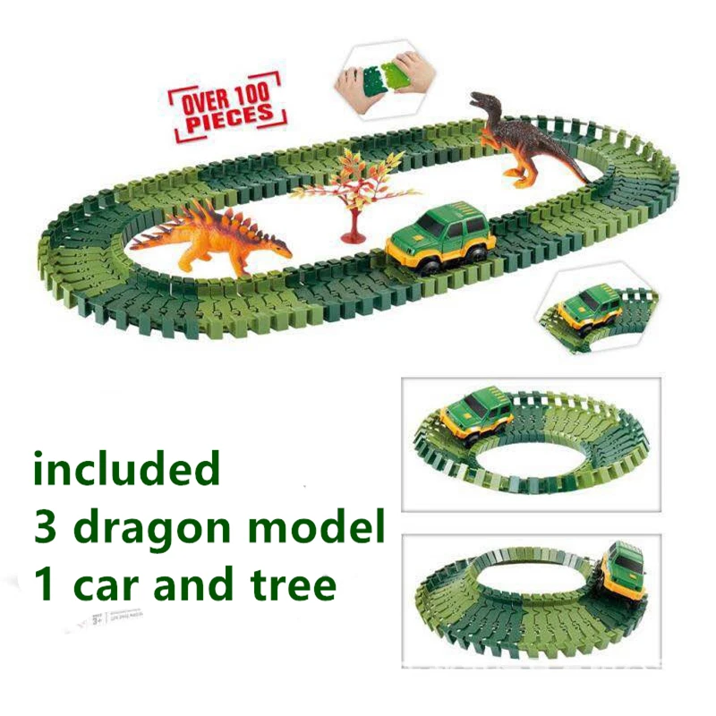 100pcs dragon a Сборка "сделай сам" Железная дорога гнущийся трек игрушки ж/д flex гоночных треков комплект 96/144/192/240 шт железнодорожные вагоны игрушки подарок для детей - Цвет: 100pcs dragon a