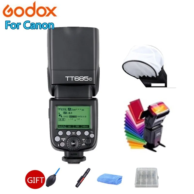 Вспышка для камеры Godox TT685C Высокоскоростная синхронизация внешняя TTL HSS Speed lite Canon