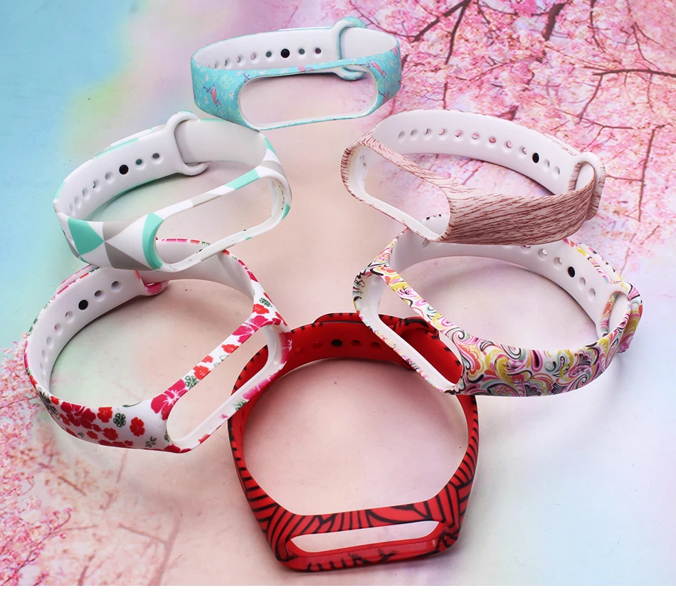 BOORUI mi band 3 ремешок удобный цветной mi band ремешок с разнообразным цветочным принтом для xiaomi mi band 3 Смарт-браслеты