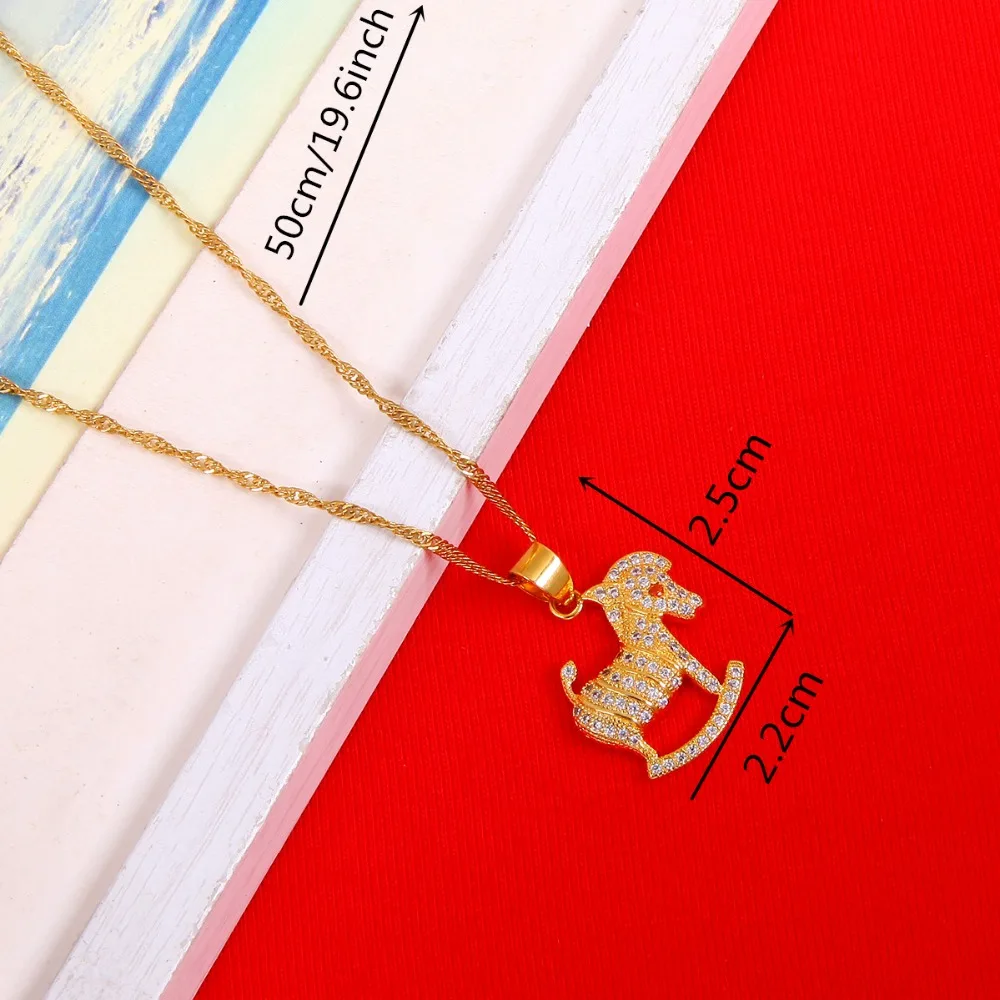 Металлический кристалл животное Зебра Лошадь чокер ожерелье цепочка Кулон