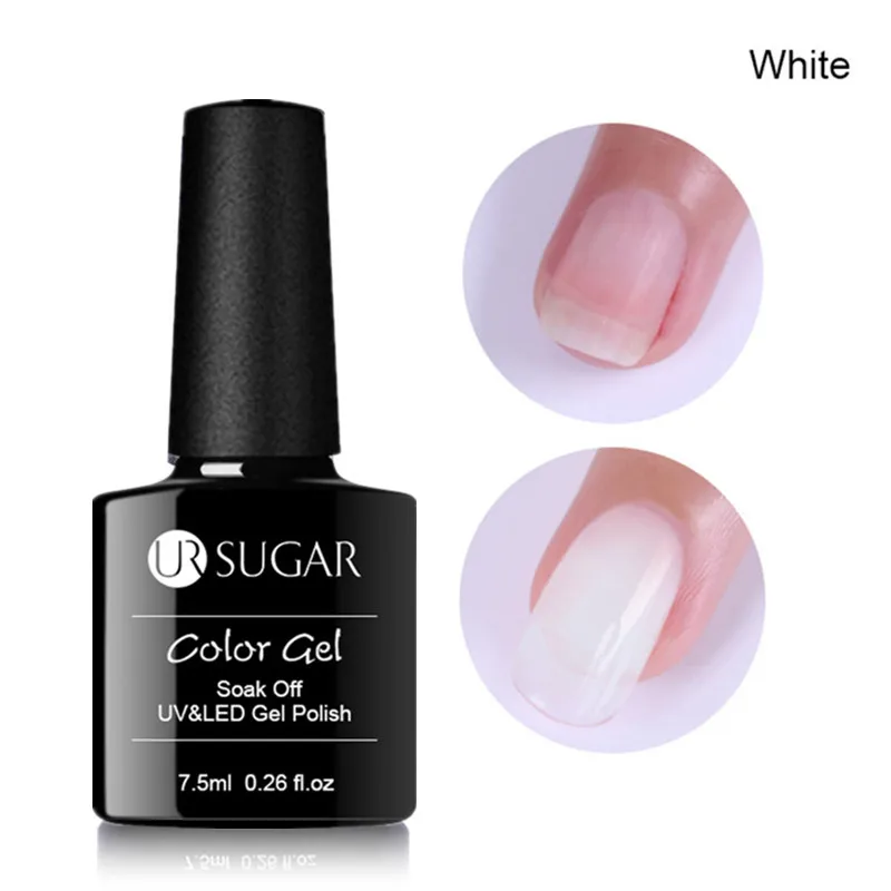 White Ur Sugar 7,5 мл Гель для быстрого выдвижения желе акриловый полиуф-гель прозрачный белый Маникюр замачиваемый УФ-гель для ногтей из стекловолокна - Цвет: White