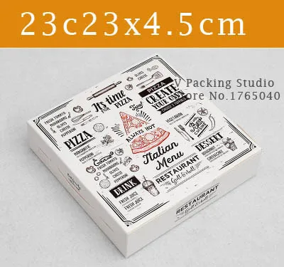 8 inch white 6/8INCH Pizza BOXES Takeaway fast Food PIZZA Cake Lunch Box Packing Paper Box 100pcs/lot Free shipping - Цвет: 8 inch white