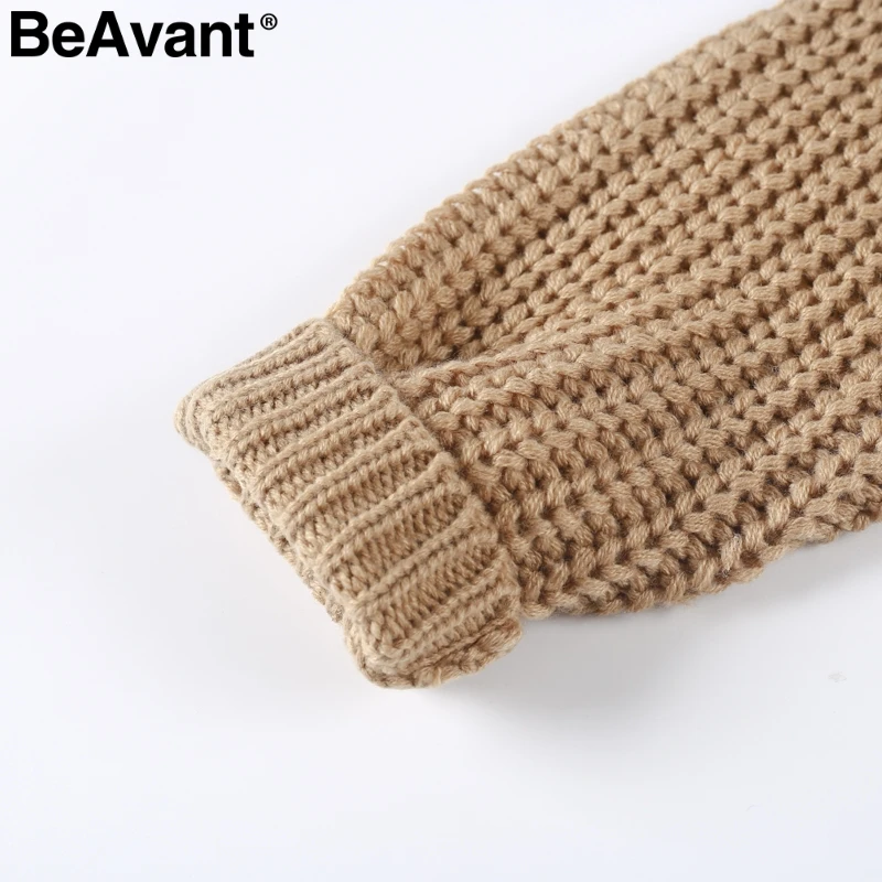 BeAvant Tricot с открытыми плечами зимнее свободное платье женское вязаное платье-свитер большого размера осеннее Новое Повседневное платье-пуловер
