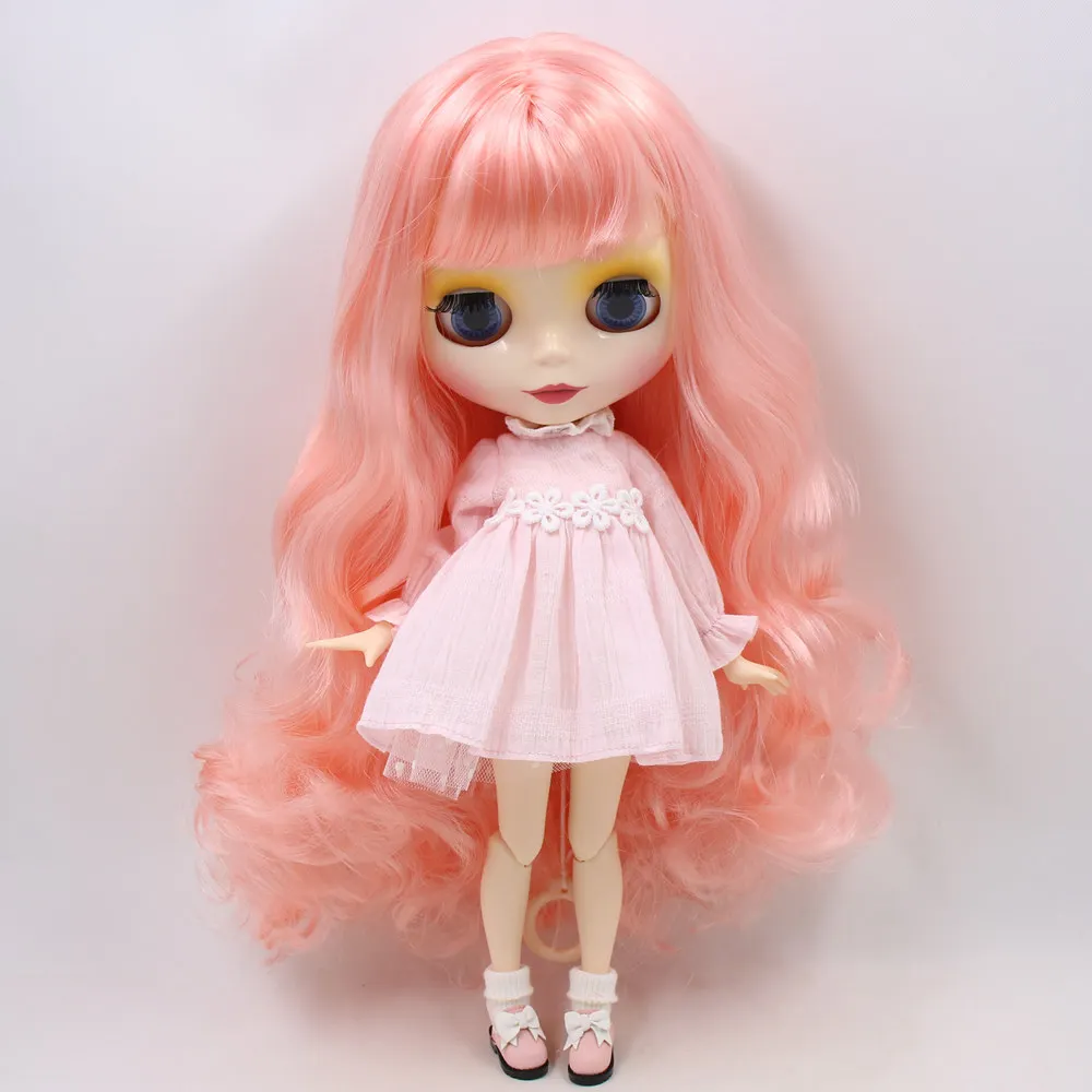 Ледяной DBS Blyth кукольные нет. BL1010 розовые волосы шарнирное тело из белой кожи Neo 1/6