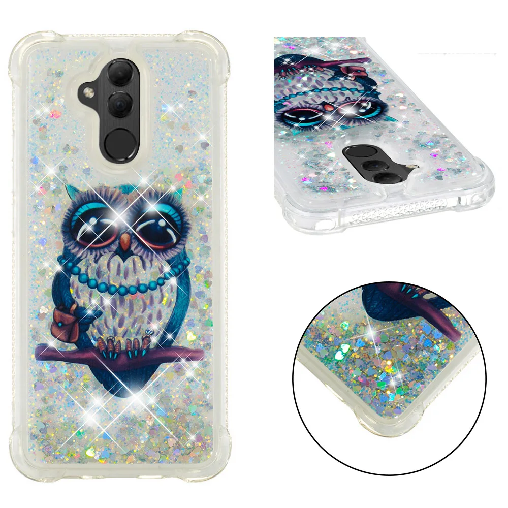 Quicksand Жидкий чехол для Coque Huawei Mate 20 Lite Enjoy 6s Honor 6C P20 Pro Y3 Y5 Y6 Y7 2017 Etui Telefoon