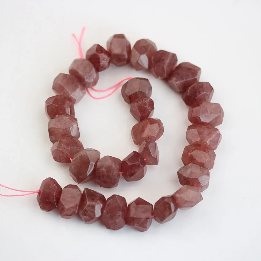 Strawberry Quartz 8 выбор кварца, граненый необработанный Самородок Форма белый кварц кристалл, желтый кварц, аметисты бусины ювелирных изделий Подвеска NecklaceSF-72 - Цвет: Strawberry Quartz