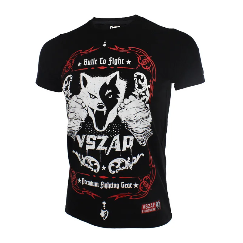 Футболка VSZAP fighting muay Thai tiger с коротким рукавом костюм для боевых искусств ММА