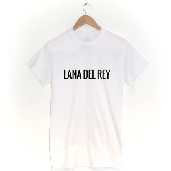 Women Tshirt Lana Del Rey Letter Print Cotton Casual Funny Shirt For Lady Black White Top Tee Hipster-A352 | Мужская одежда