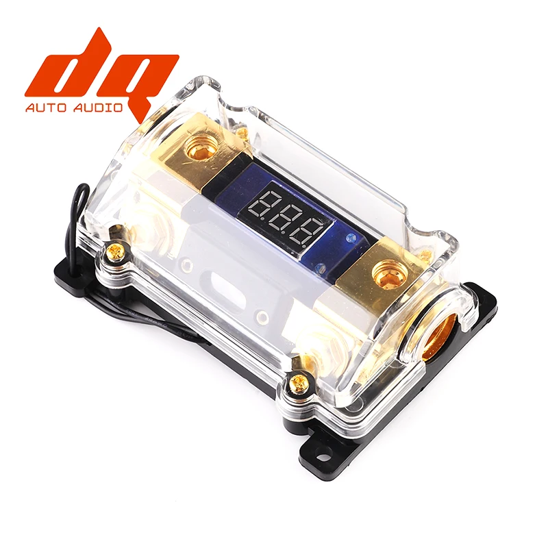 

Universal Car Auto Digital LED Voltage Display Audio Amplifier Fuse Holder Electrical Red LED 100A/150A/200A Fuse Box 1 IN 1 Out