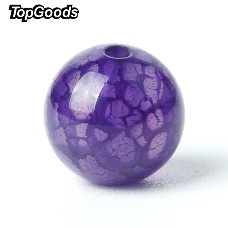 TopGoods бусины из натурального драгоценного камня Фиолетовый Агат Свободные