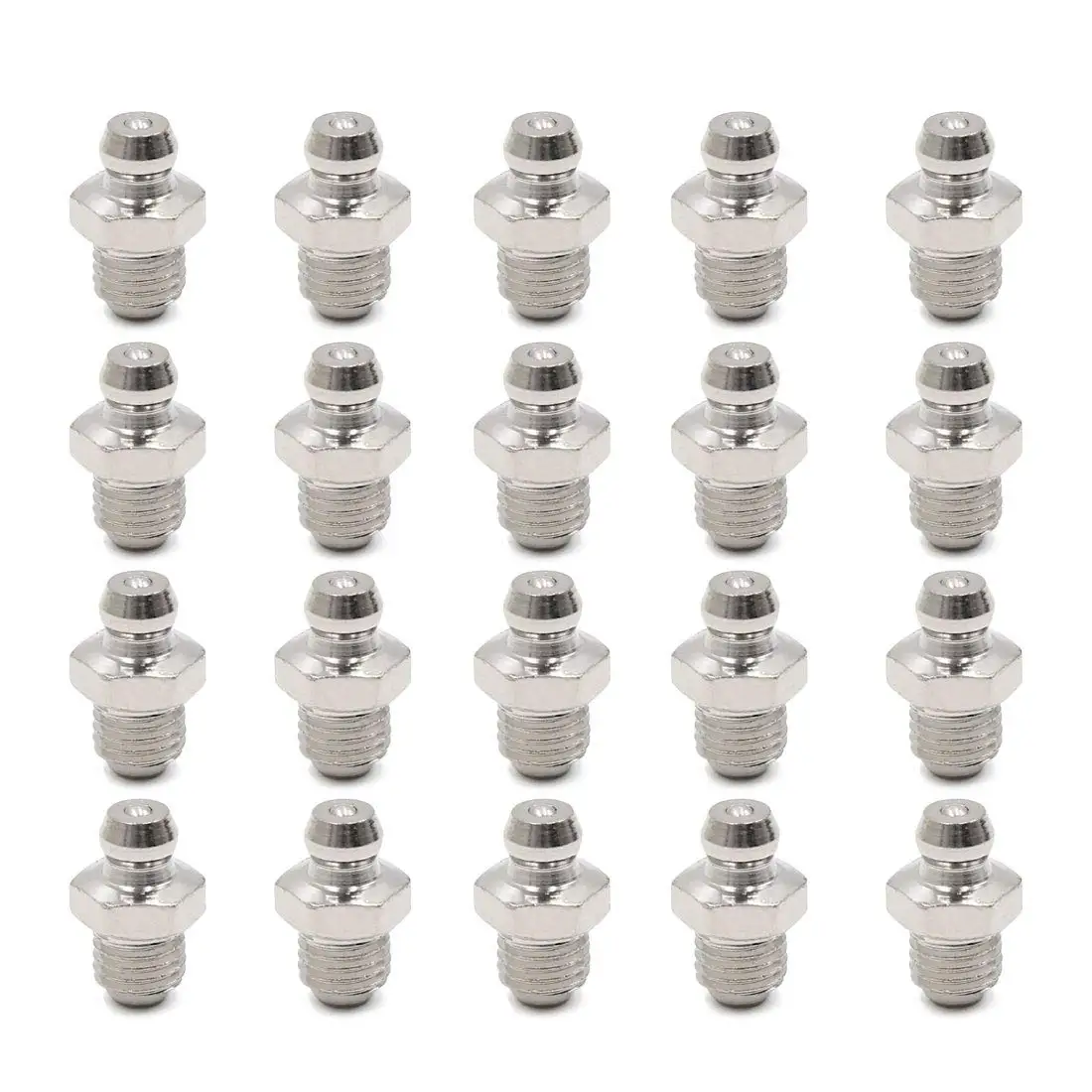 

Uxcell 12/20/24/40pcs M8 x 1 Nickel Plated Straight 45 Degree 90 Degree Grease Nipple Fitting for Motorbike Car