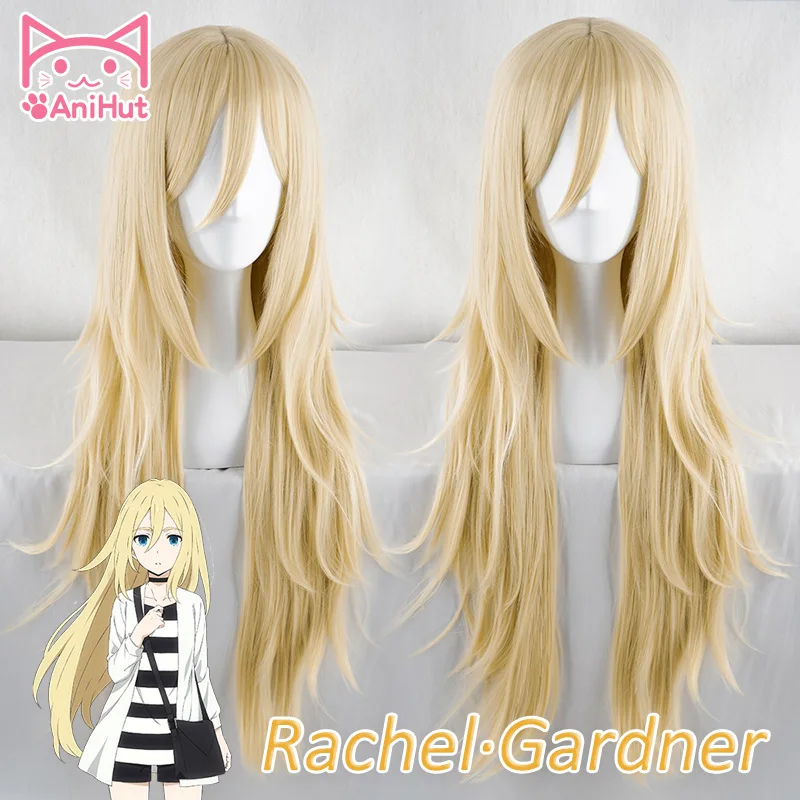 [Anihut】rachel Gardner парик ангелов смерти косплей синтетические светлые волосы Рей