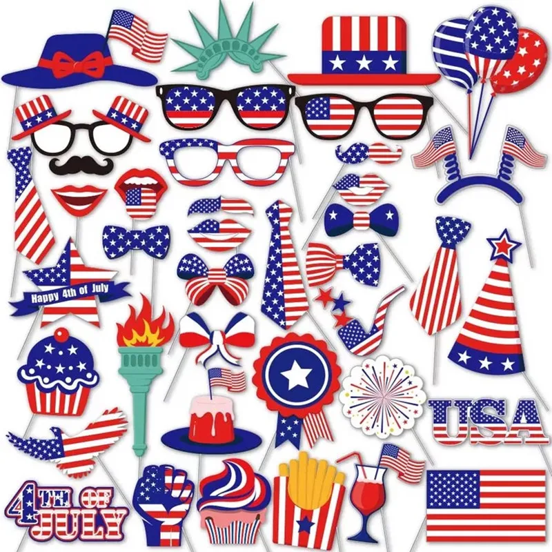 4th of July вечерние фото реквизит для фотографии на День независимости США очки