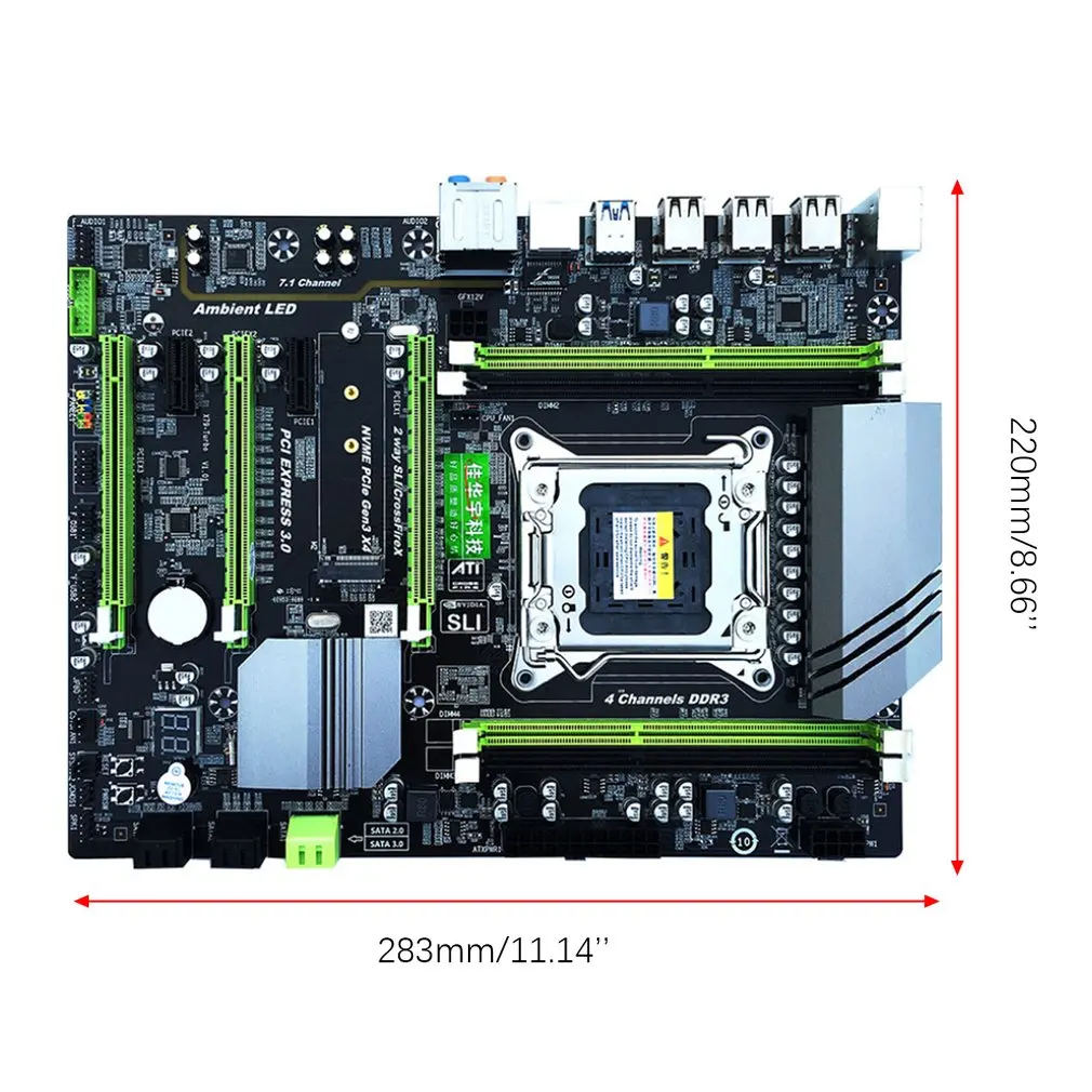 X79T DDR3 настольных ПК материнская плата LGA 2011 Процессор компьютера 4 канала игровые Поддержка M.2 E5-2680V2 i7 SATA 3,0 USB 3,0 для Intel B75