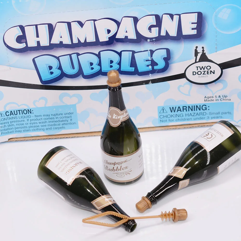 48 штук мини шампанские пузыри свадебные украшения любовь сердце торт бутылки с