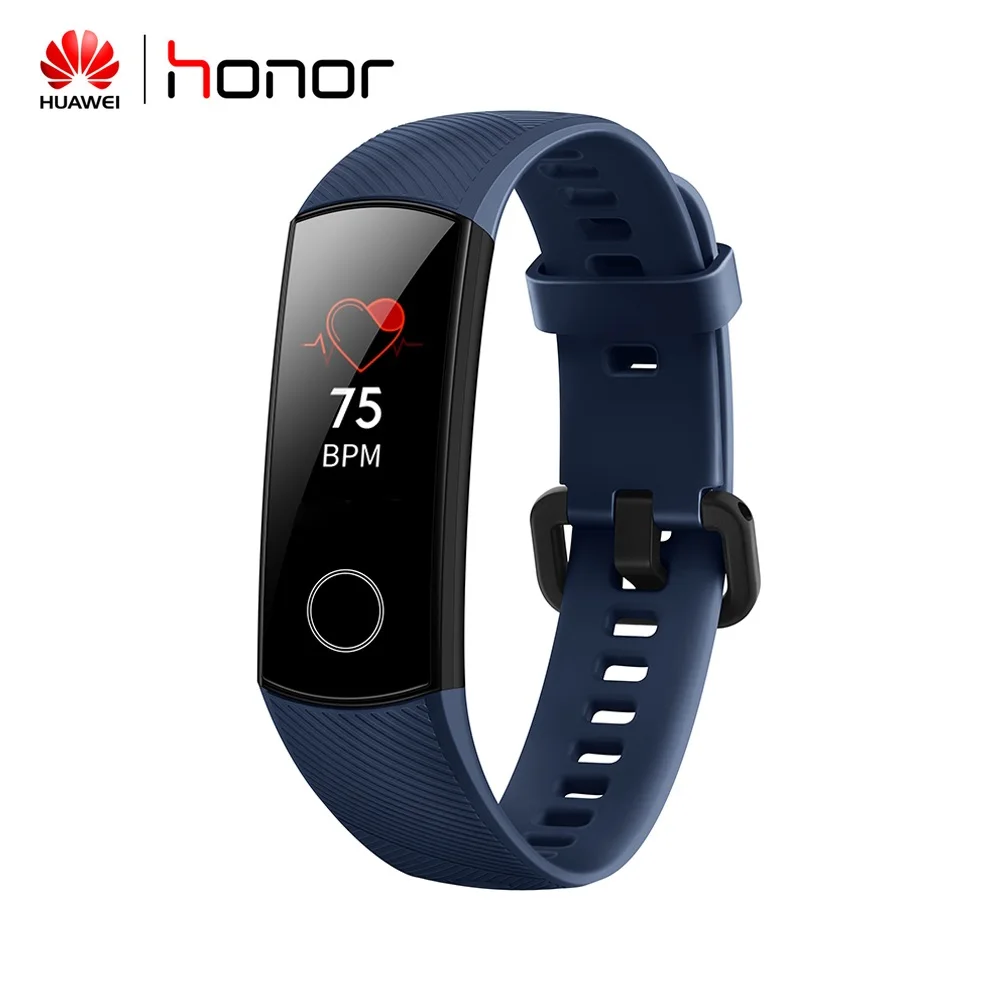 PB0112BL huawei Honor Band 4 стандартная версия Смарт-браслет 0,95 дюйма сенсорный экран фитнес-браслет трекер сердечного ритма сна оснастка - Цвет: PB0112BL
