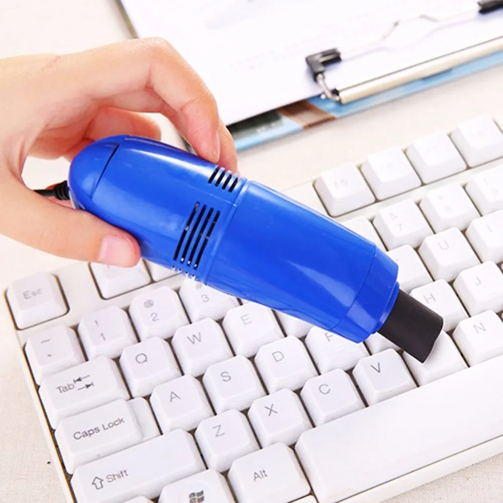 Портативный мини-пылесос USB с щеткой для компьютера офиса и клавиатуры 1 шт. |