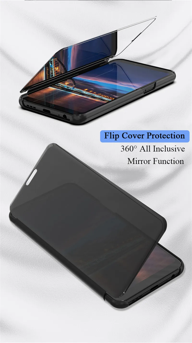 Сенсорный Чехол-книжка чехол для samsung Galaxy A7 A9s A6s A9 Star Lite A6 A8 плюс A3 A5 A7 зеркало 360 Защита подставка для телефона