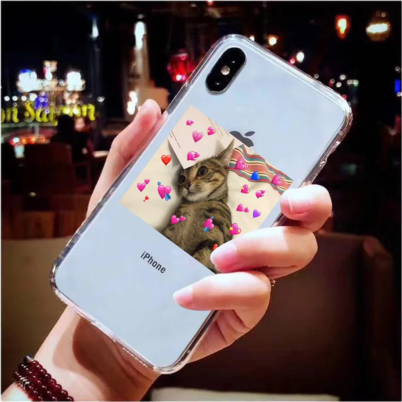 T6569 Супер милый кот собака мультфильм розовый в форме сердца ты и я серия HD Прозрачный чехол для телефона для iphone 11 Pro XS Max X XR 8 7 6 6S Plus 5S SE - Цвет: T6569
