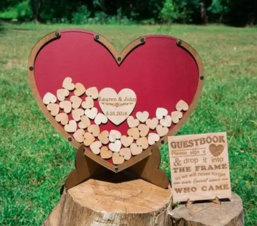 Индивидуальные имена dateHeart Drop Box Гостевая книга Свадьба Top Альтернатива