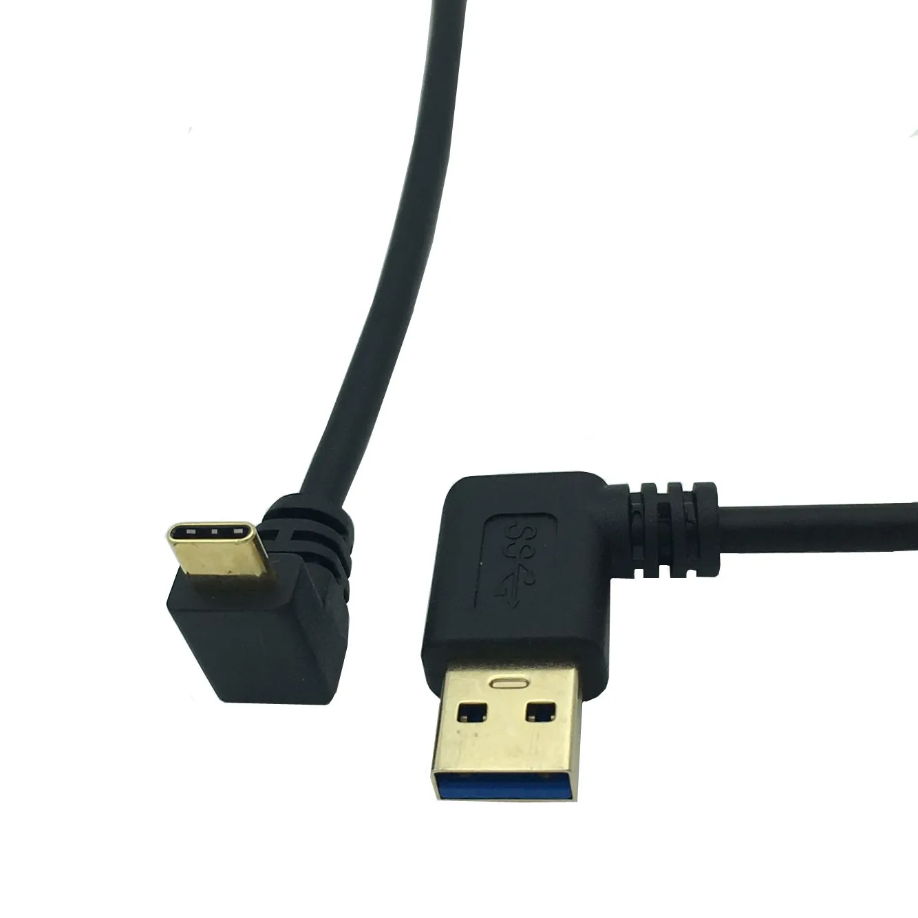Позолоченные USB3.0 версия AM влево изгиб/Тип C вверх и вниз ноутбук телефон зарядный