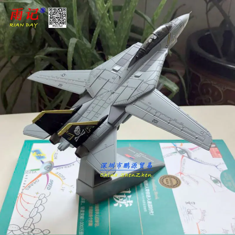 AMER 1/100 военная модель игрушки F14 Tomcat F-14A/B AJ200 VF-84 истребитель литой металлический самолет модель игрушки для сбора/подарка