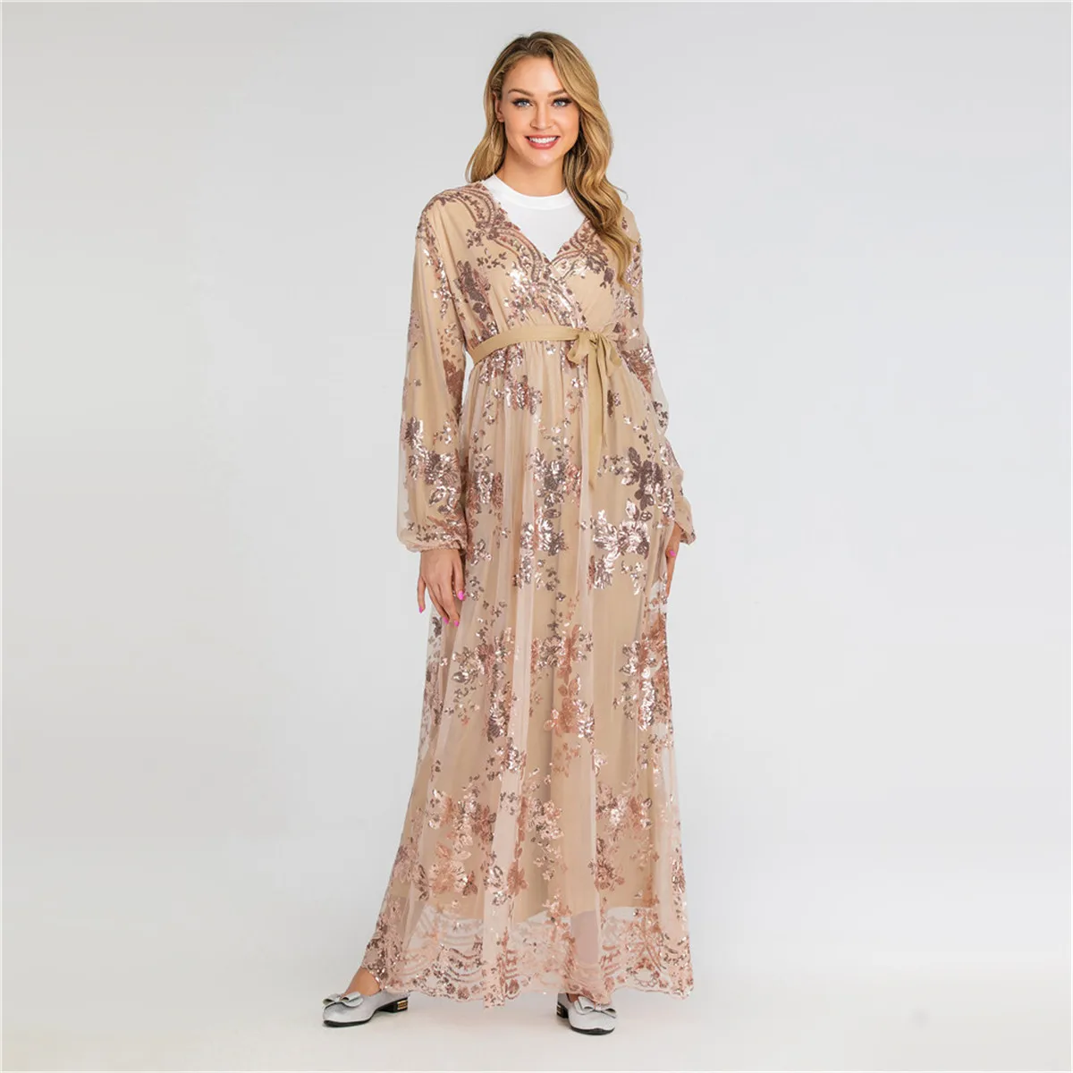 Дубай роскошное мусульманское платье с кружевной вышивкой высокого класса