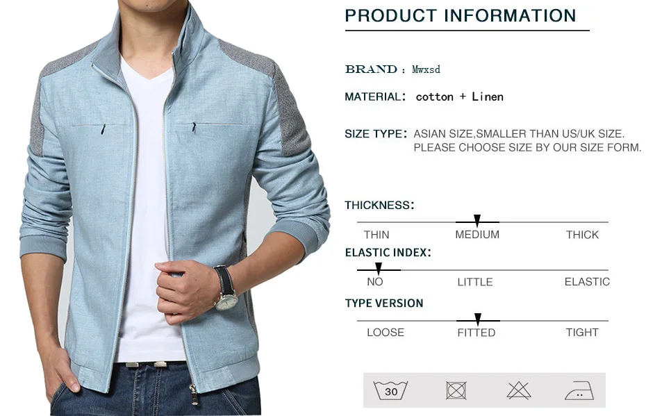 Бренд Mwxsd весенне осенние мужские куртки модные повседневные пальто тонкие